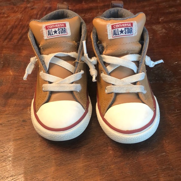 tan leather converse